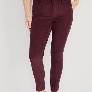 Old Navy Corduroy Jeans Women's Rockstar Super Skinny Raisin Cords